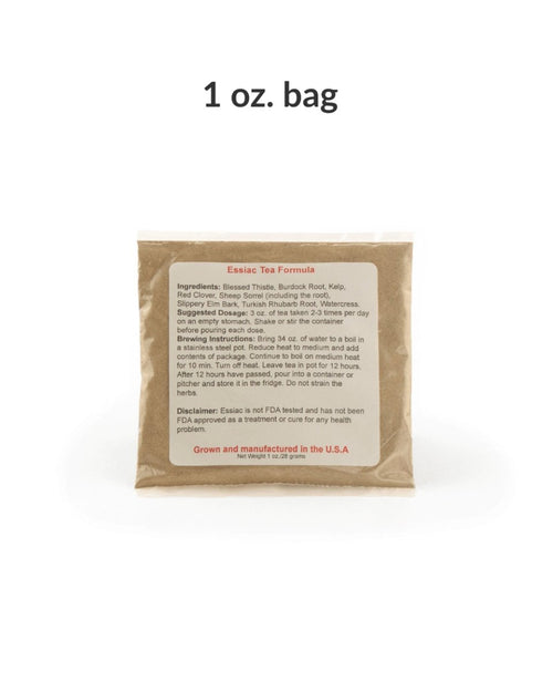 1 lb. 2 oz. of Essiac in EIGHTEEN (18) 1 oz. packets (2-3 Month One Adult Supply)