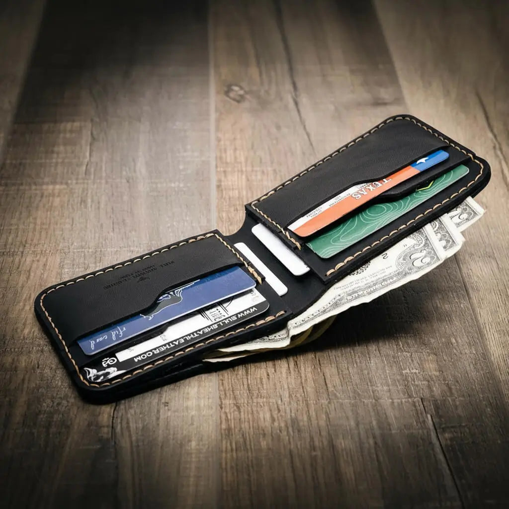 Rio Grande Bifold Wallet — 4 Slots, Handmade in Texas
