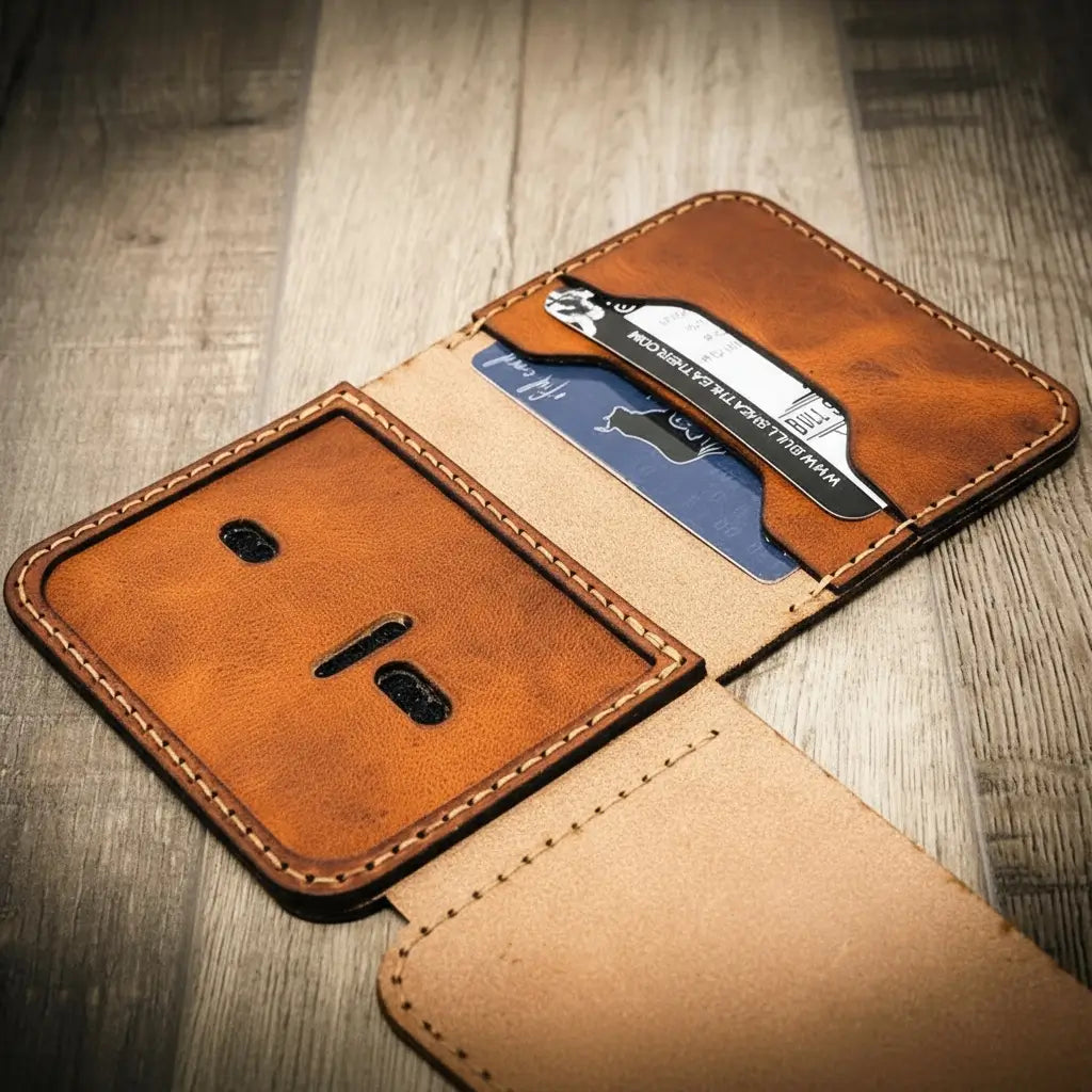 Minimalist Badge Wallet — Half-Inch Slim, Made in Texas