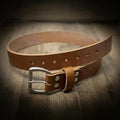 Men's Leather Belt - Oak Brown