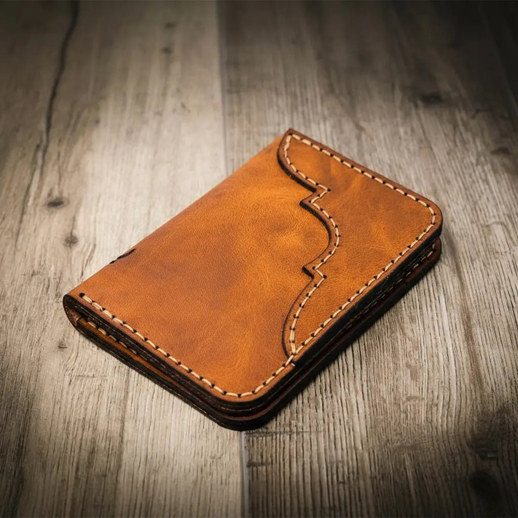 Western Vertical Wallet — Holds 8–12 Cards, USA Made