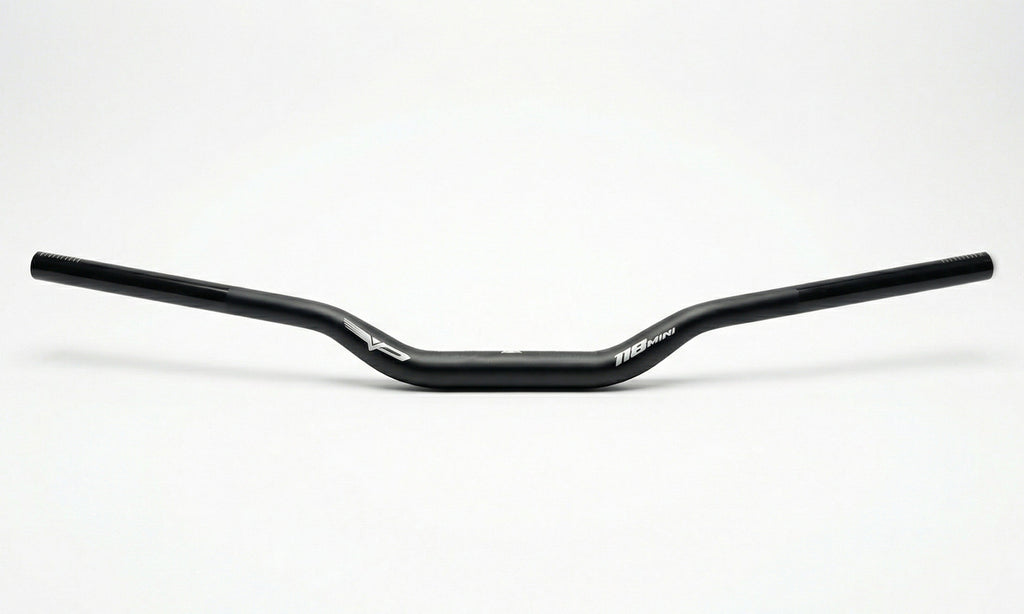 Black handlebar on white background.