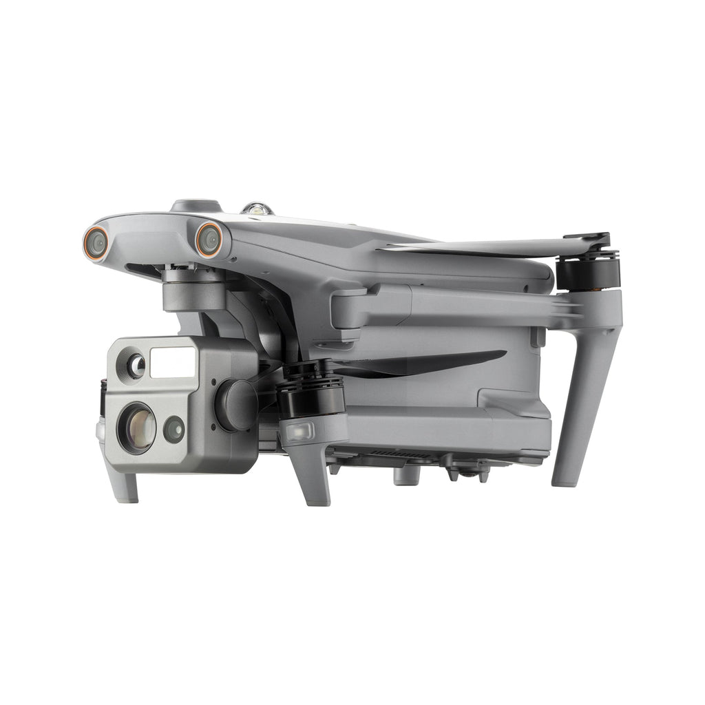 Folded drone viewed from side.