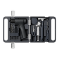 Tool kit in fitted gray case.