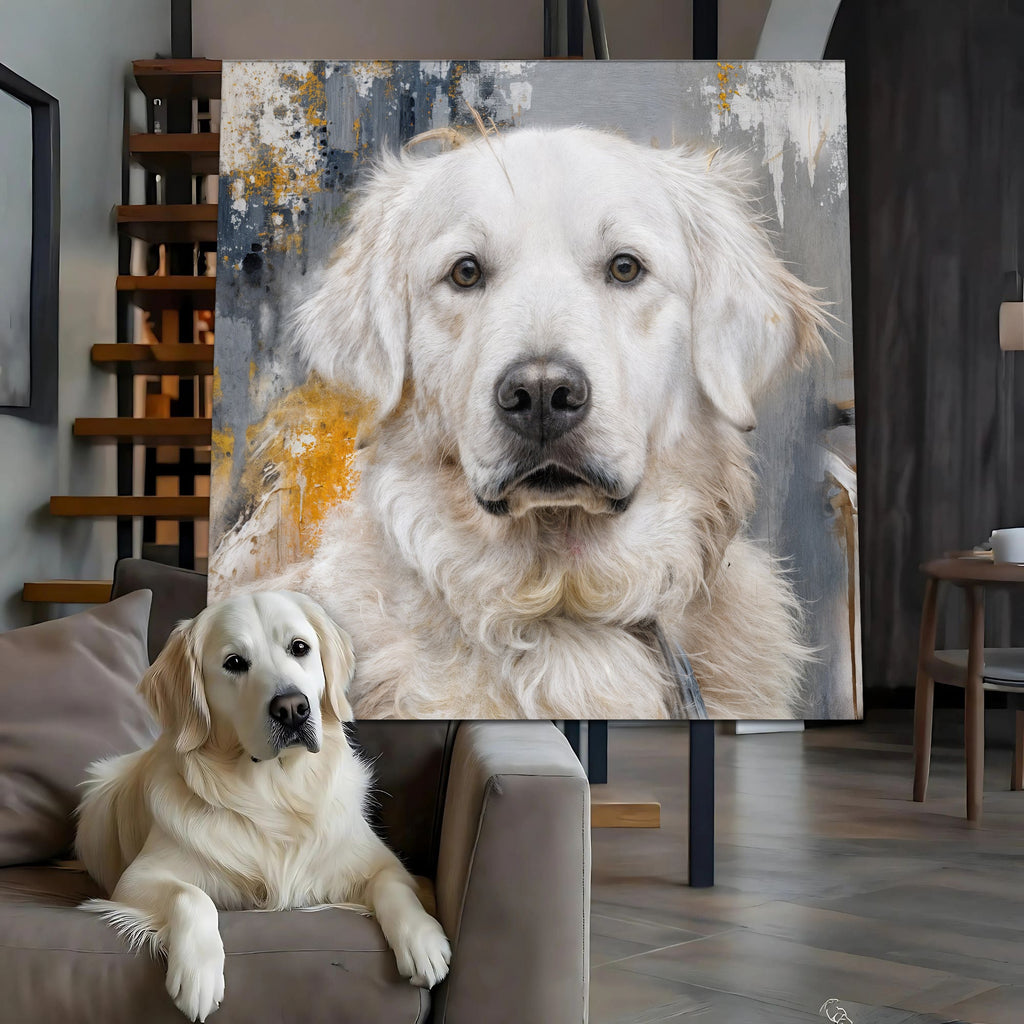 Abstract Pet Portrait Canvas Wall Art