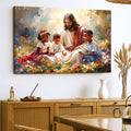 Jesus With Children Faith Wall Art V