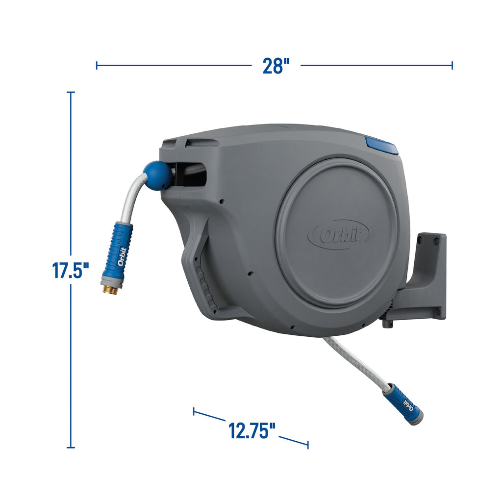 Hose reel with dimensions.