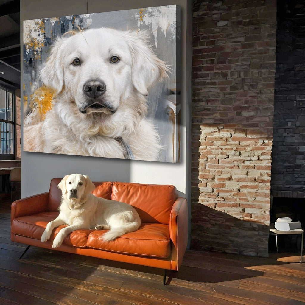 Abstract Pet Portrait Canvas Wall Art