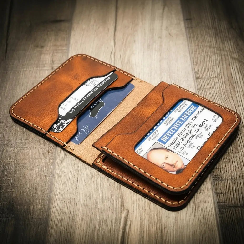 Minimalist Badge Wallet — Half-Inch Slim, Made in Texas