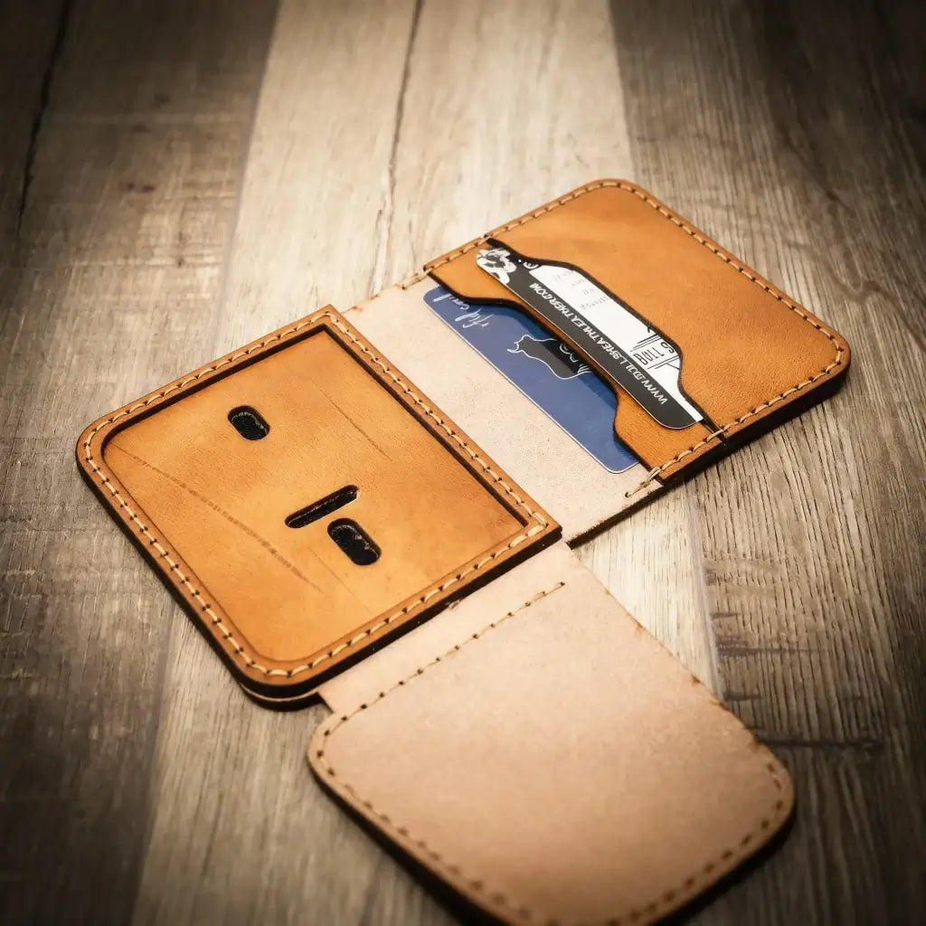 Minimalist Badge Wallet — Half-Inch Slim, Made in Texas