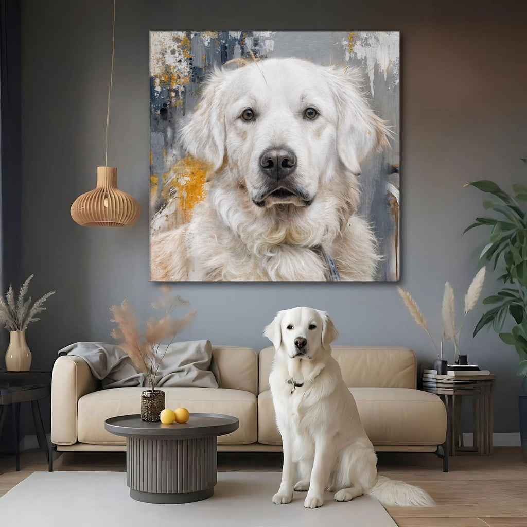 Abstract Pet Portrait Canvas Wall Art