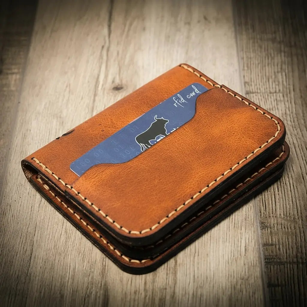 Minimalist Badge Wallet — Half-Inch Slim, Made in Texas