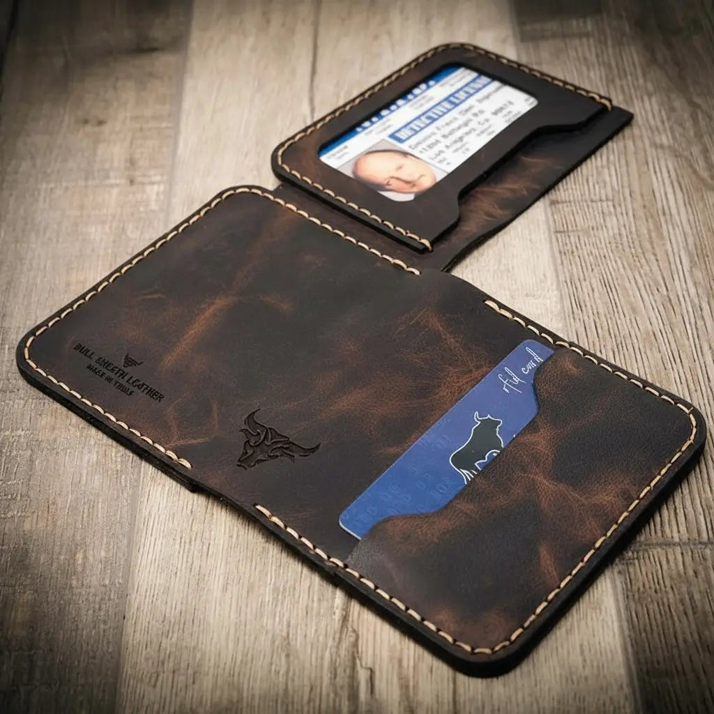 Minimalist Badge Wallet — Half-Inch Slim, Made in Texas