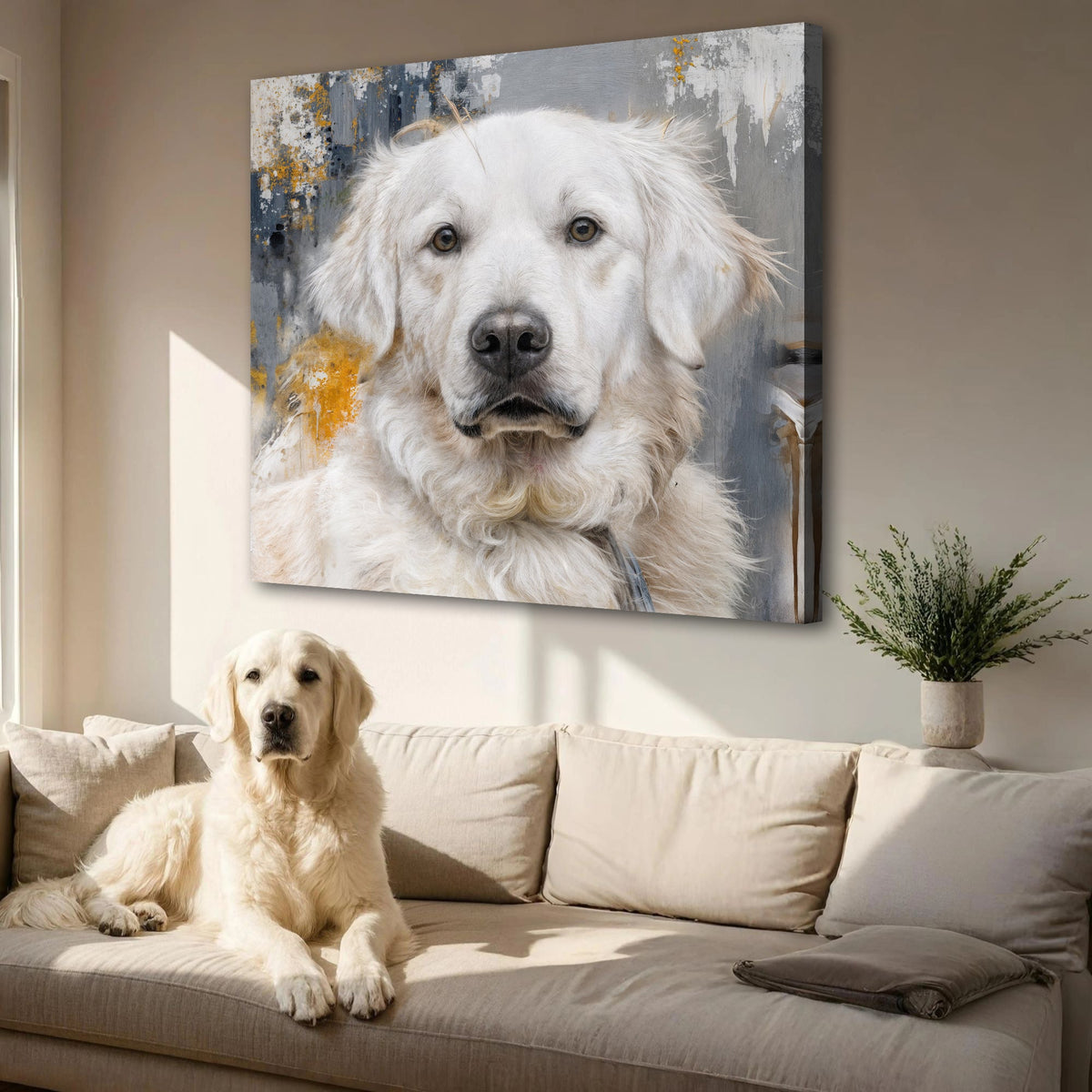 Abstract Pet Portrait Canvas Wall Art