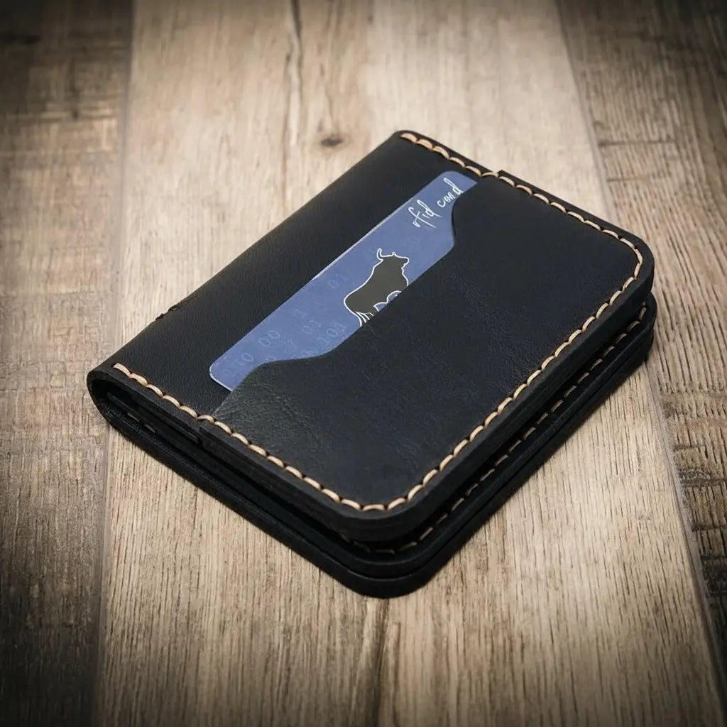 Minimalist Badge Wallet — Half-Inch Slim, Made in Texas