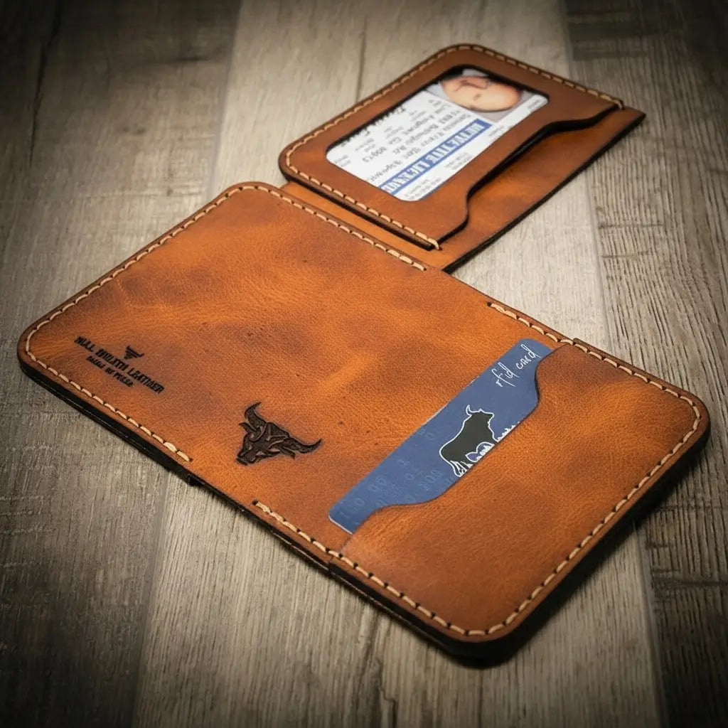 Minimalist Badge Wallet — Half-Inch Slim, Made in Texas