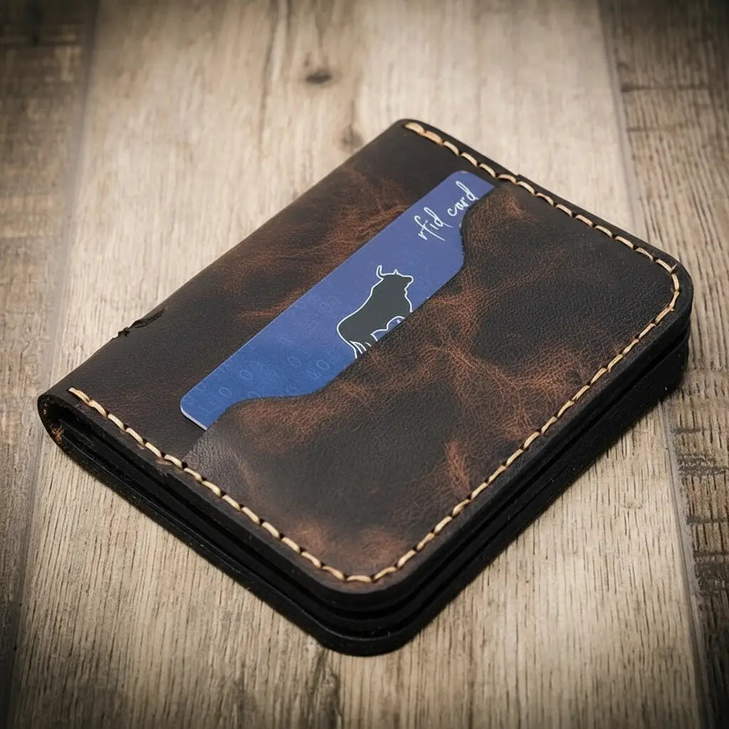 Minimalist Badge Wallet — Half-Inch Slim, Made in Texas