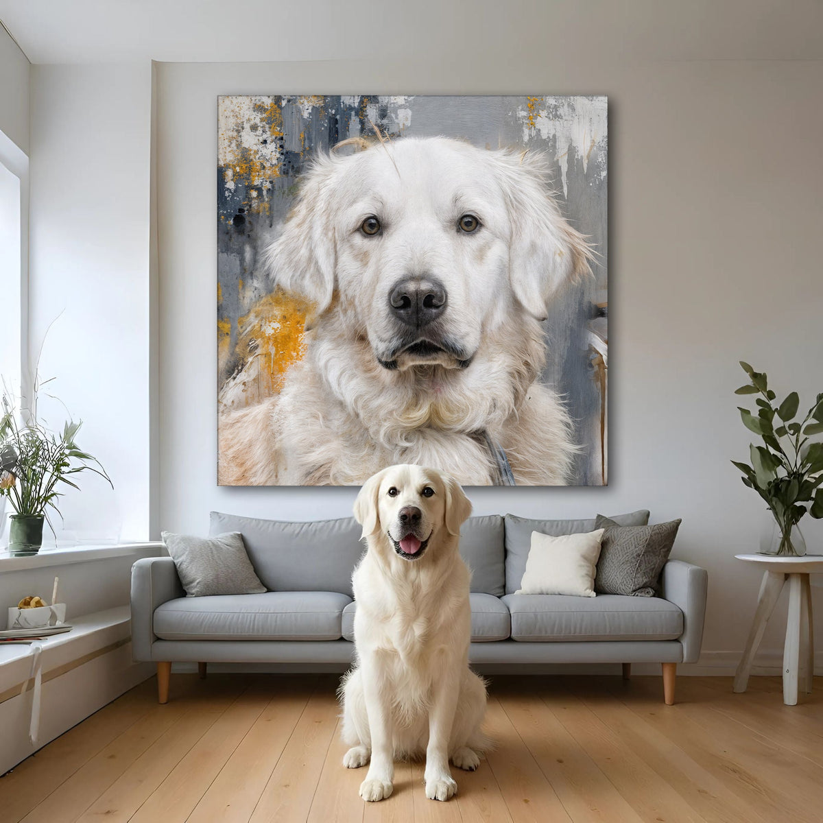 Abstract Pet Portrait Canvas Wall Art