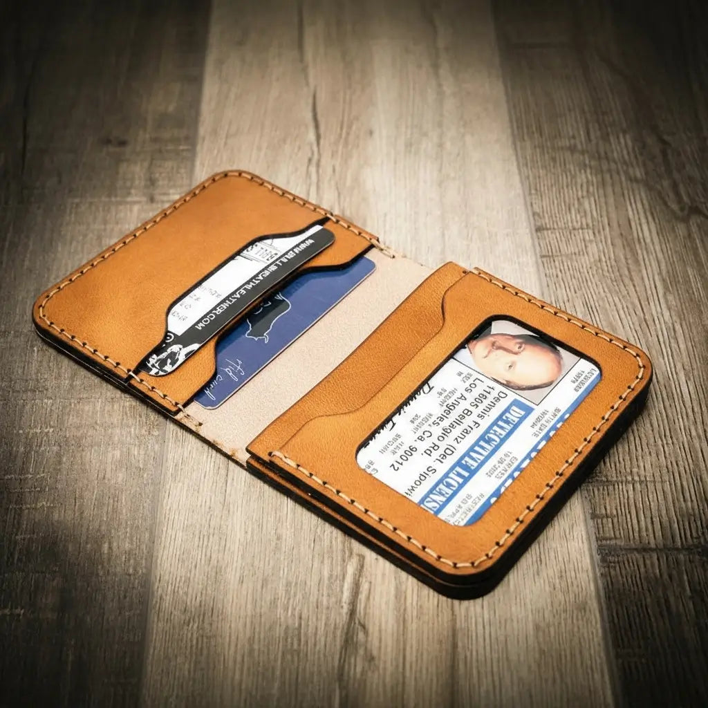 Minimalist Badge Wallet — Half-Inch Slim, Made in Texas