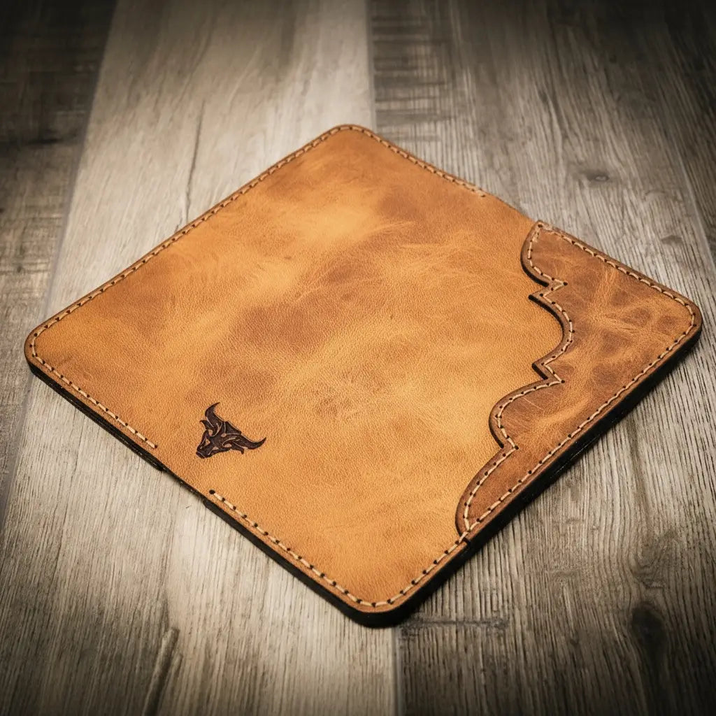 Western Long Wallet — Hand-Tooled, Made in Texas