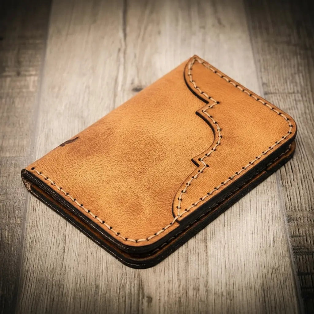 Western Vertical Wallet — Holds 8–12 Cards, USA Made