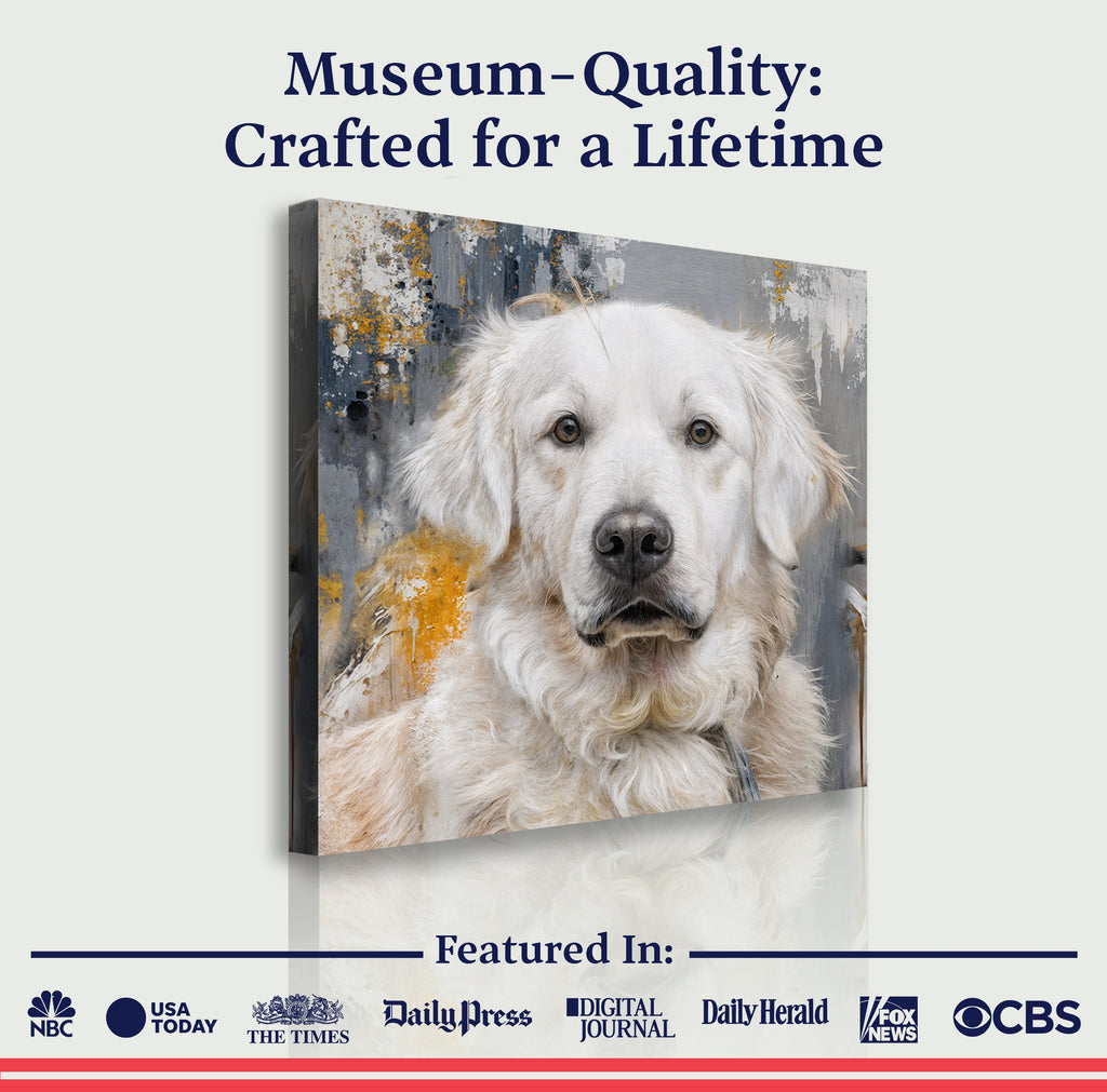 Abstract Pet Portrait Canvas Wall Art
