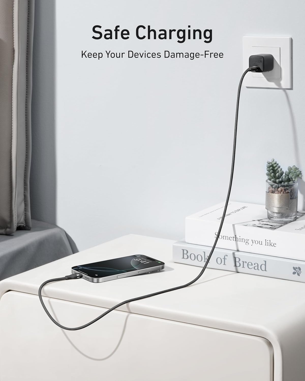 Anker USB-C to USB-C Cable (3 ft / 6 ft, 240W, Upcycled-Braided)