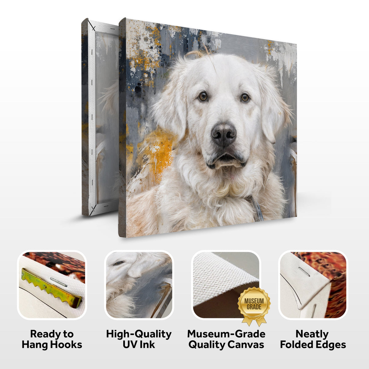 Abstract Pet Portrait Canvas Wall Art