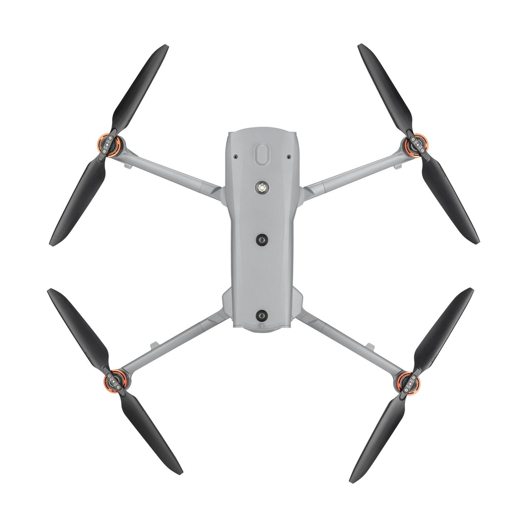 Top view of gray drone.