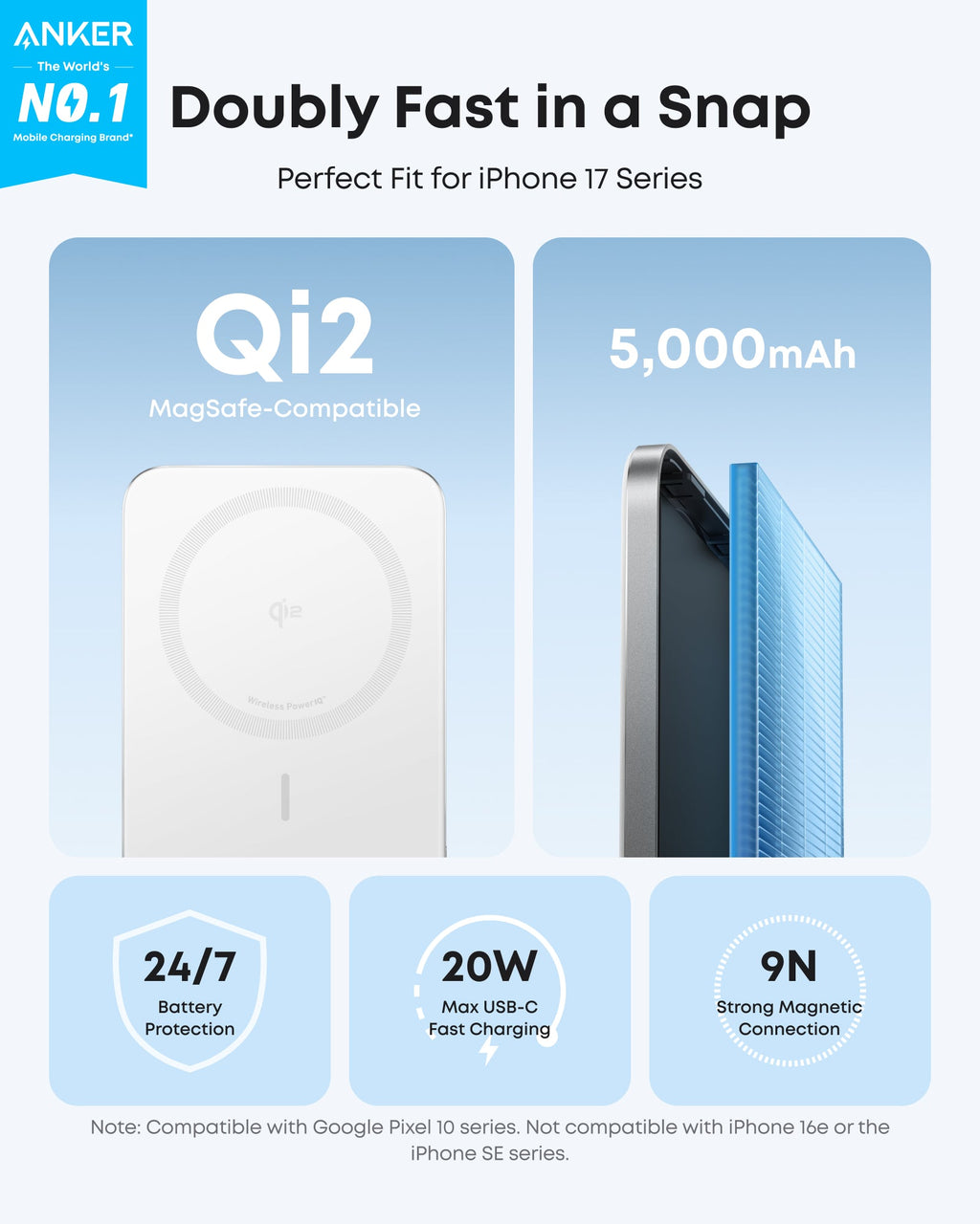 White power bank charging speed graphic.