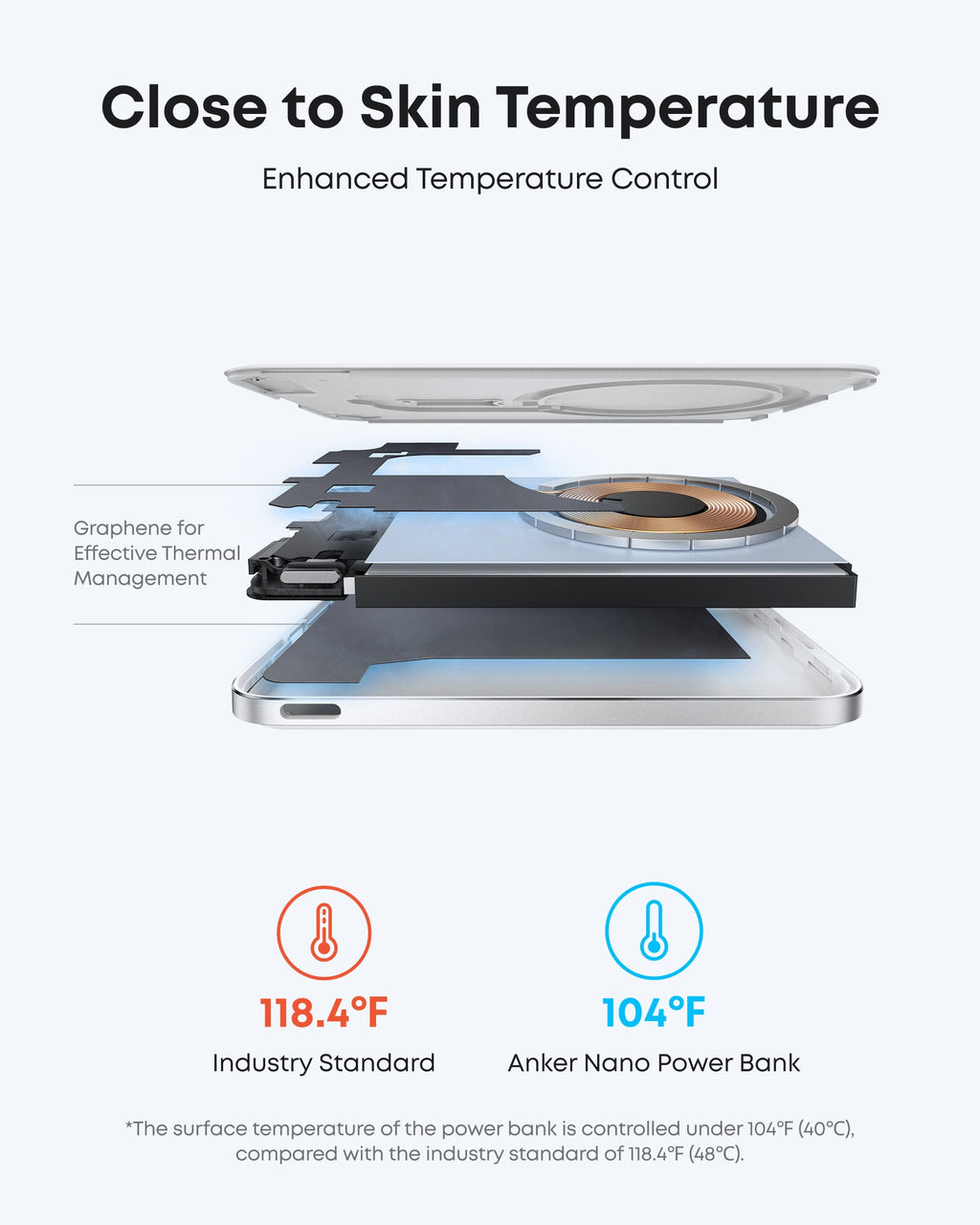 White power bank cooling graphic.