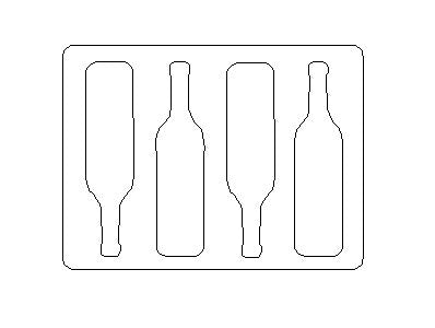 Pelican Case 1560 Foam Inserts Set for 8 Bottles (Foam ONLY)