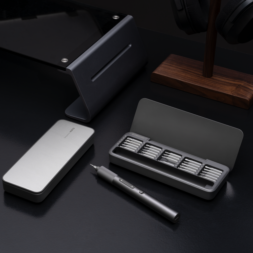 Closed black precision tool case.