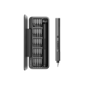 Precision screwdriver with fitted bit case.