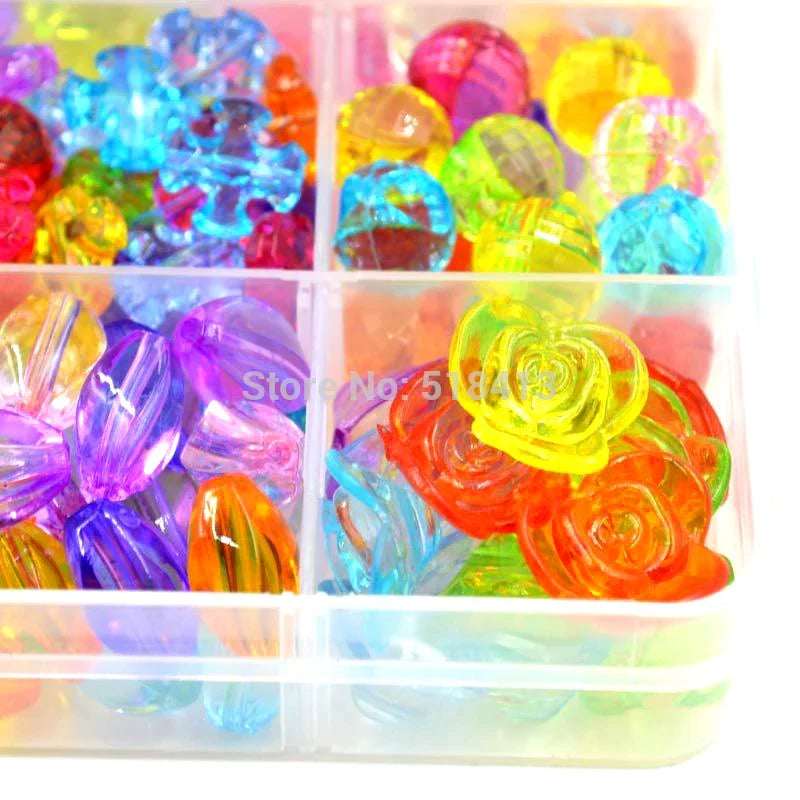 Colorful Doll Beaded Material Diy Manual Wear Beads Hand Catenary Tenth Birthday Gift Girl Children Toys Jewelry Making Suit