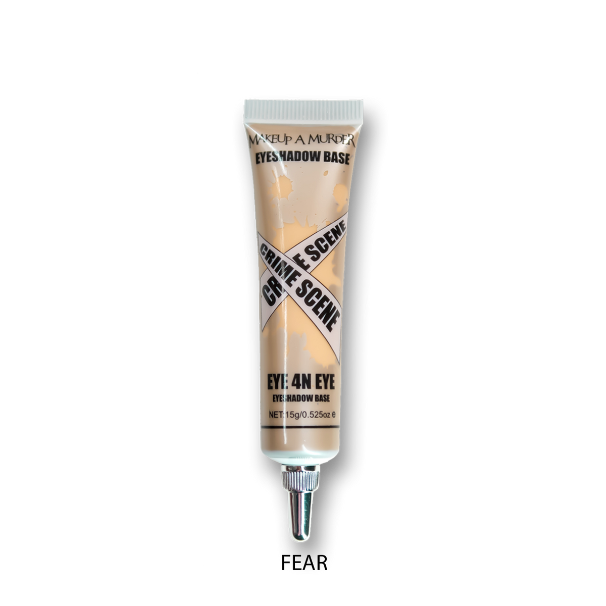 Beige cosmetic squeeze tube.