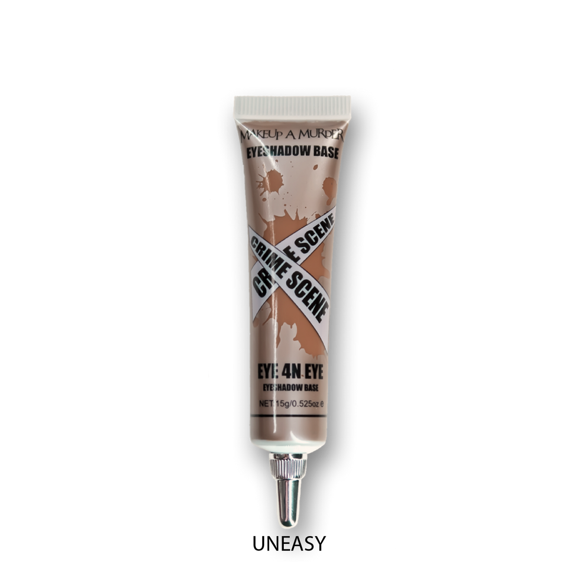 Tan cosmetic squeeze tube.