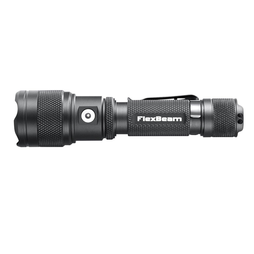 FlexBeam 1200LM Thread-Zoom Hunting Flashlight | 700M Range | Stable on Guns & Bikes