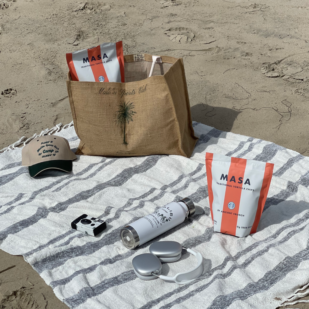 Masa snack bags with picnic accessories.