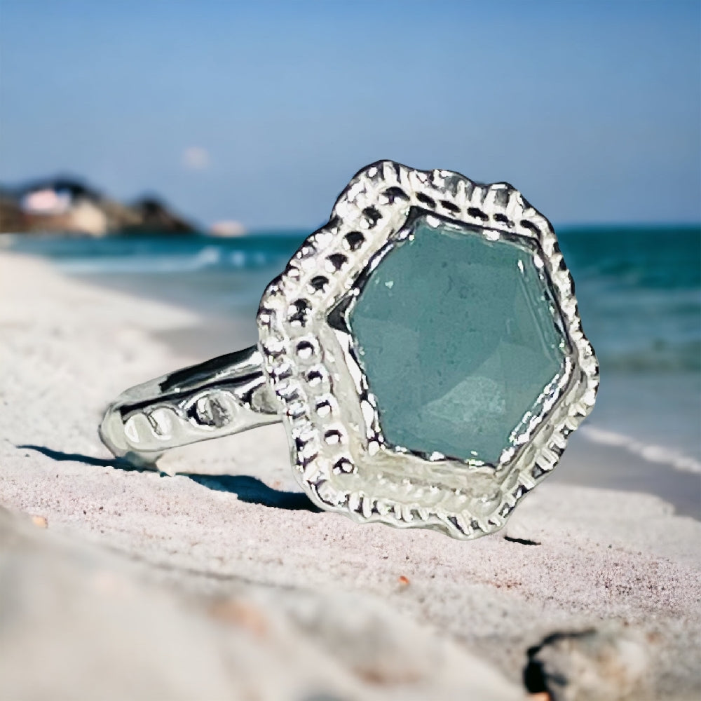 Hex Gemstone Ring
