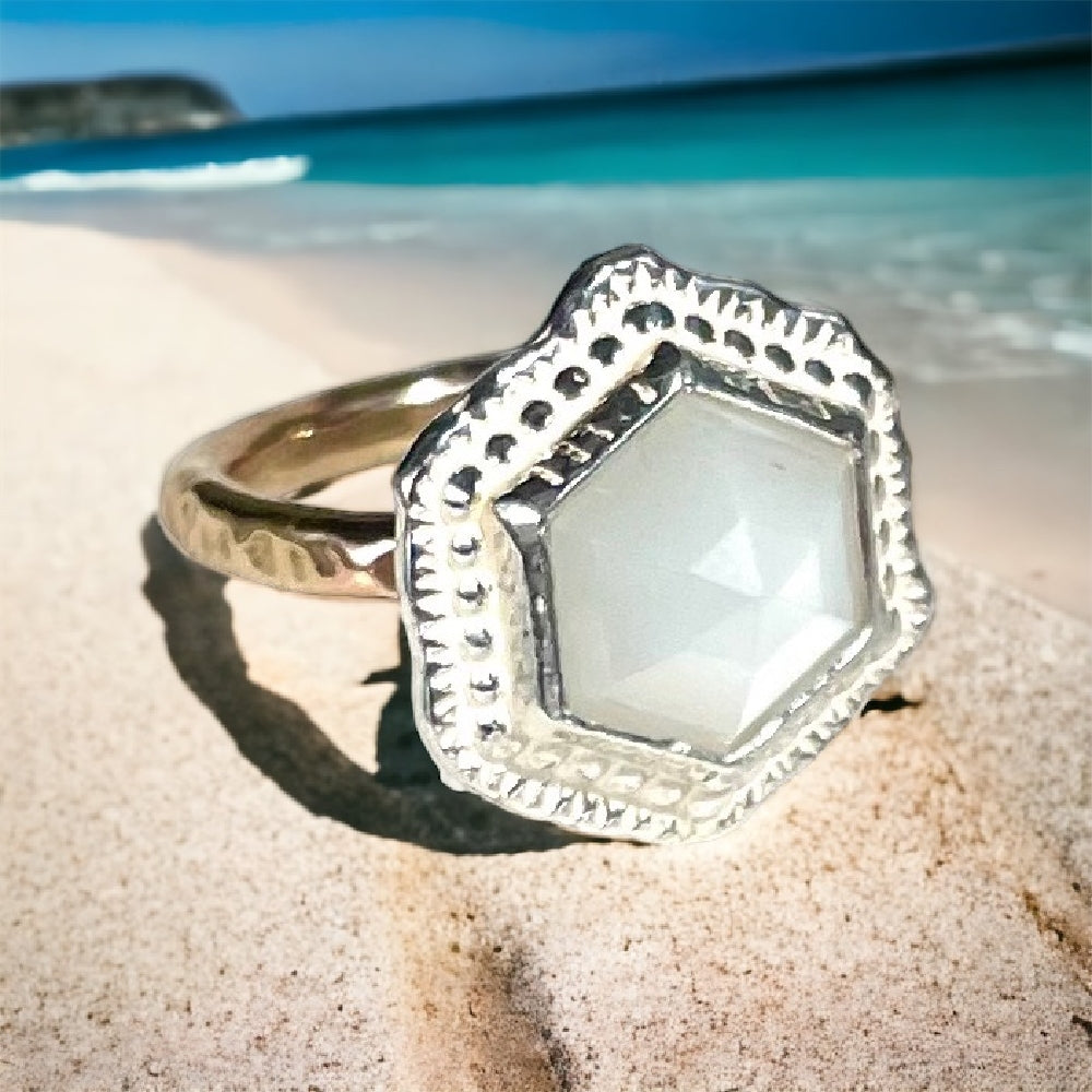 Hex Gemstone Ring