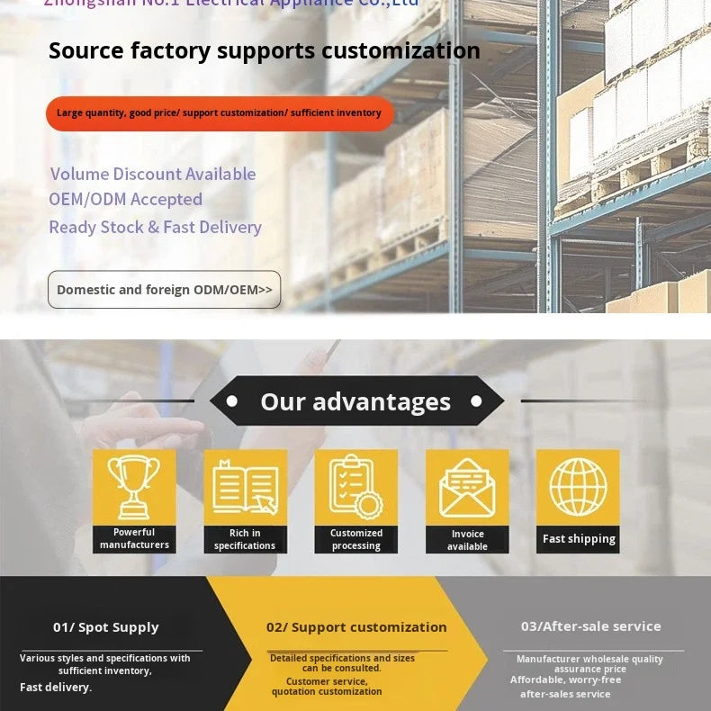 Refrigerator factory and advantages graphic.