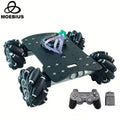 15KG Payload 4WD 80mm Mecanum Wheel Robot Car Chassis Kit with DC 12V Hall Motor for Arduino Raspberry Pi DIY Project STEM Toy