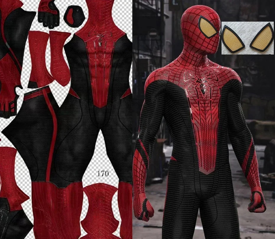 Cosplay TASM1 Costume Superhero Spandex Zentai Bodysuit Outfits Man Halloween Costume