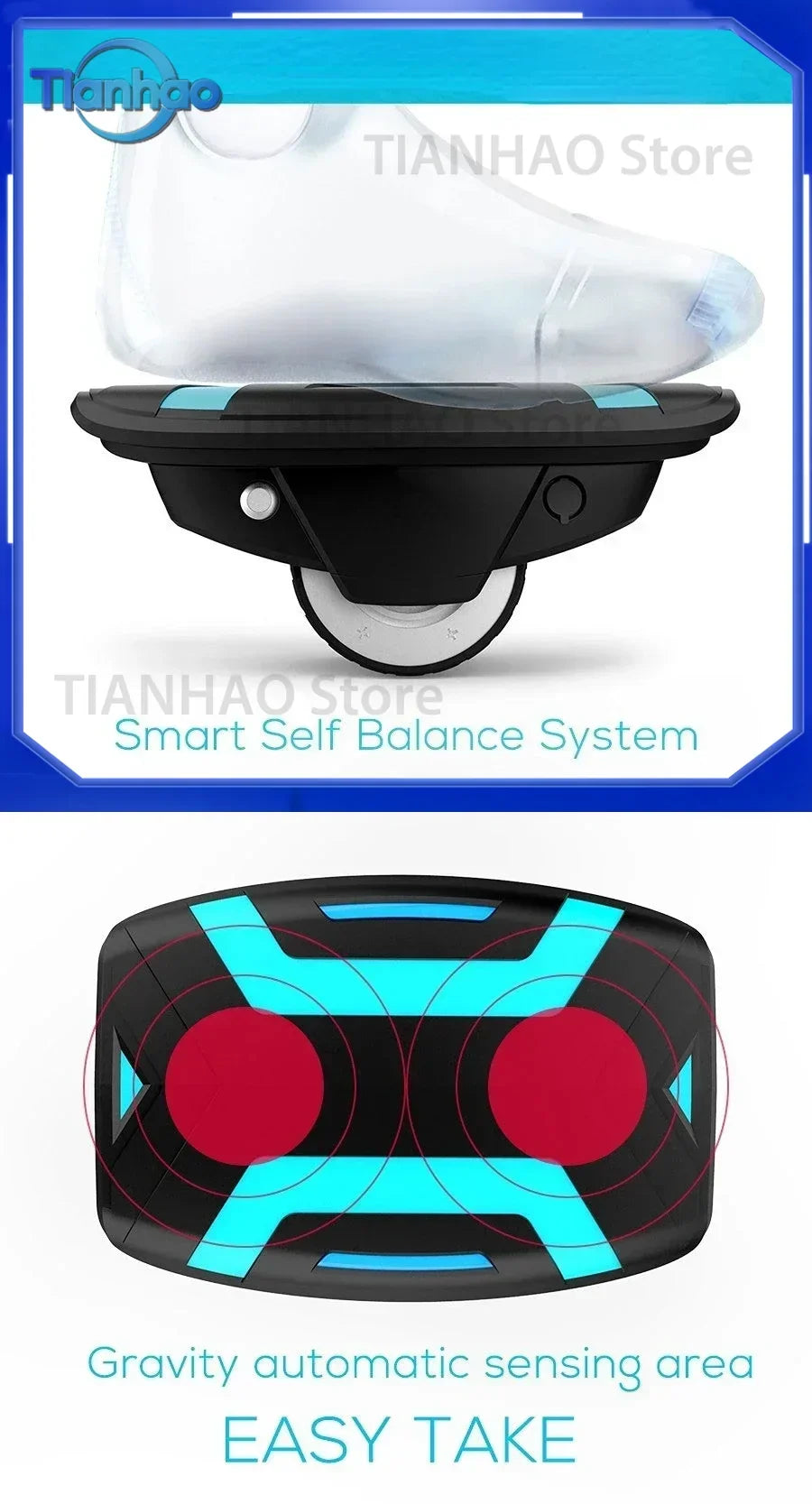 Adult Hover Shoes 3.5 Inch Balance Scooter Electric Skateboard One Wheel Gyroshoes