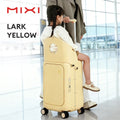 Mixi 20 Inch Ride On Suitcase for Kids Luggage with Seat PC Aluminum Frame Check in Luggage