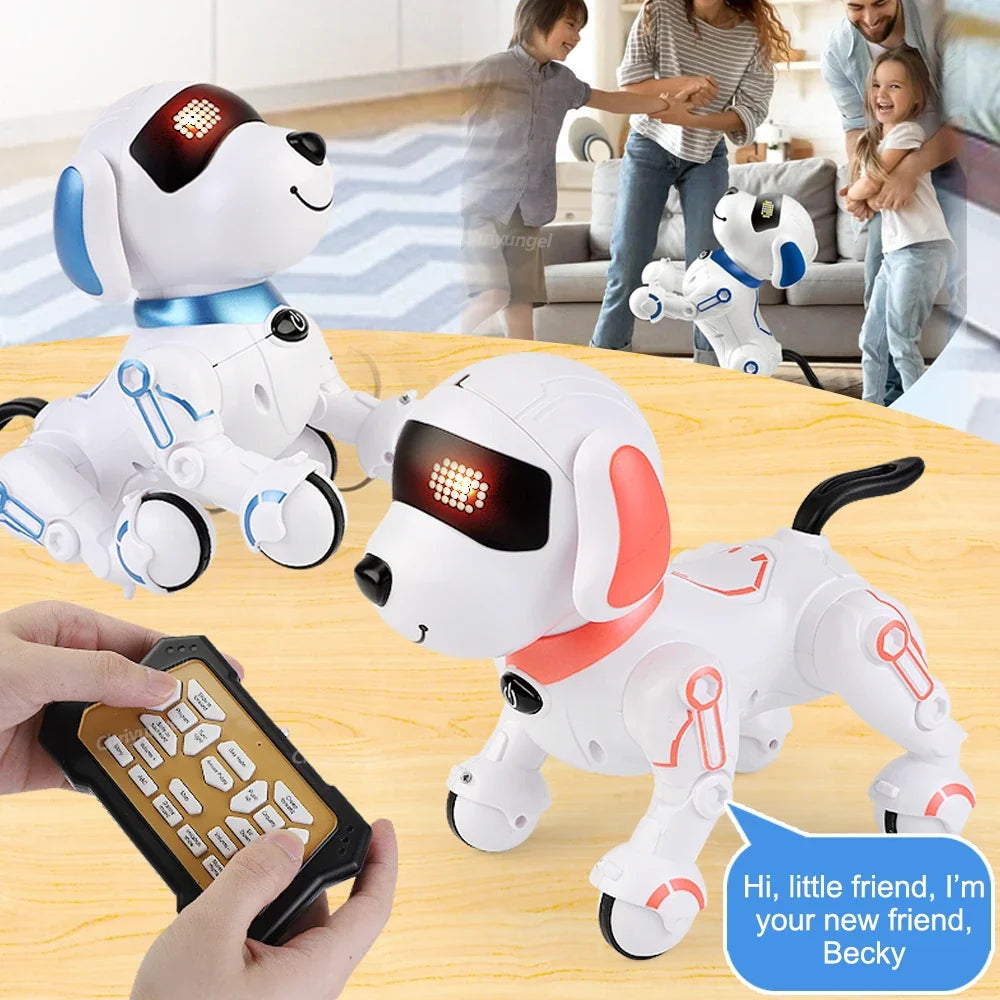 RC Robot Dog Electronic Stunt Pet Interactive Touch Programmable Smart Walking Dancing Kids Birthday Gift for Kids Boys Girls