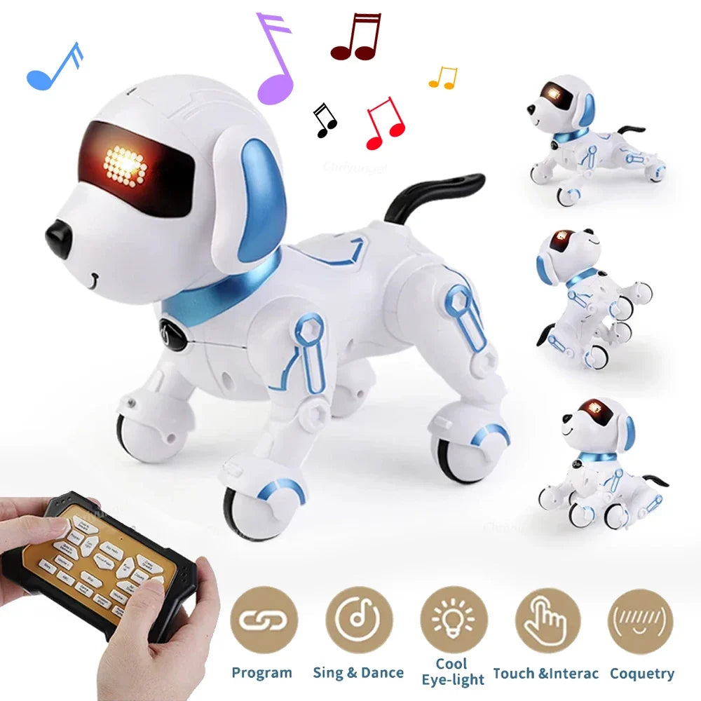 RC Robot Dog Electronic Stunt Pet Interactive Touch Programmable Smart Walking Dancing Kids Birthday Gift for Kids Boys Girls