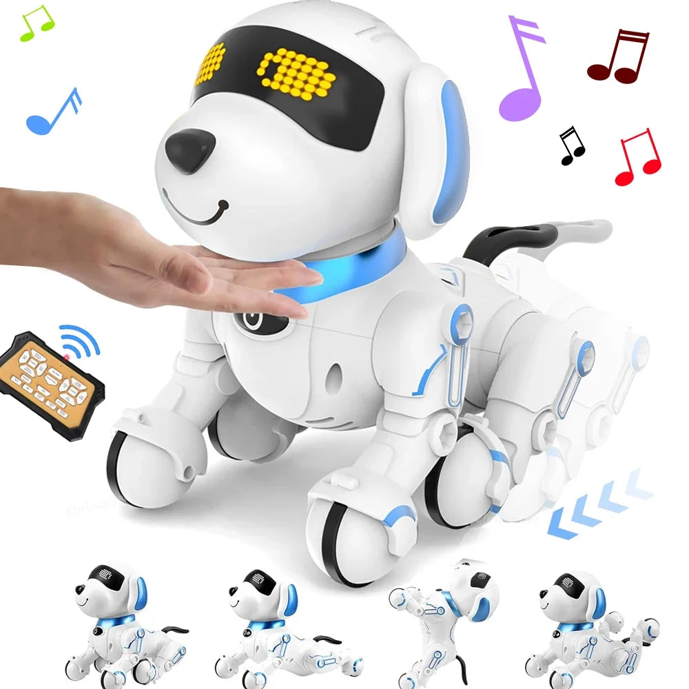 RC Robot Dog Electronic Stunt Pet Interactive Touch Programmable Smart Walking Dancing Kids Birthday Gift for Kids Boys Girls