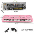 Pink keyboard kit contents and dimensions.